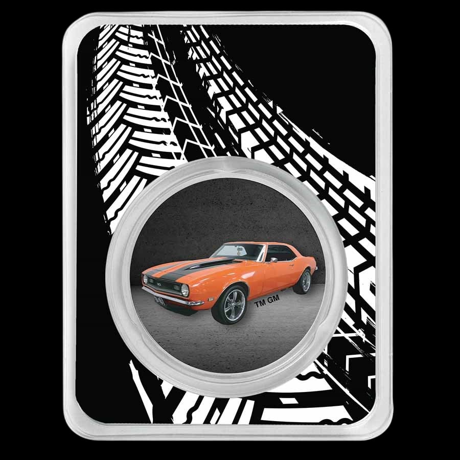 Chevrolet Camaro 1 oz Colorized Silver (in TEP): Chevrolet Camaro 1 oz Colorized Silver (in TEP) #PAPPS65136v15