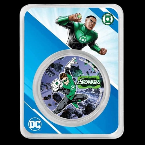 2023 Samoa 1 oz Silver DC Comics Green Lantern Colorized with TEP (1 of 1)