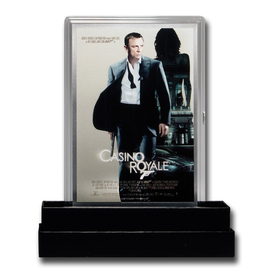 2020 5g Silver James Bond 007 Movie Poster Foil Casino Royale (1 of 1)