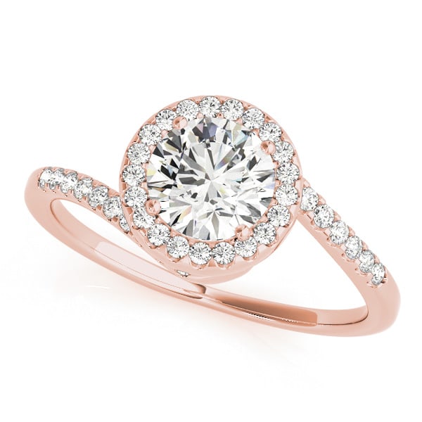 CERTIFIED 18K ROSE GOLD 1.49 CTW J-K/VS-SI1 DIAMOND HALO HALO ENGAGEMENT RI (1 of 2)