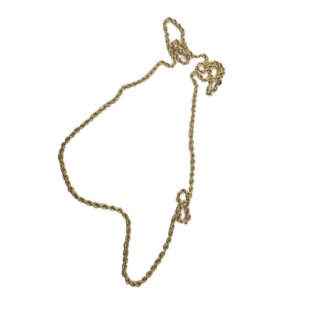14K YELLOW GOLD SOLID GOLD ROPE CHAIN WEIGHT APPROX :-32.00 GRAM (1 of 1)