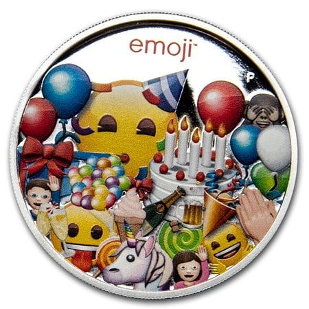 2020 Australia ? emoji? Celebration 1 oz Silver Proof: 2020 Australia ? emoji? Celebration 1 oz Silver Proof #PAPPS98455v15