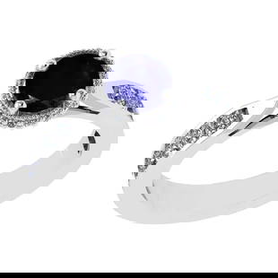 1.73 Ctw SI2/I1 Blue Sapphire and Diamond 14K White Gold Engagement Halo Ri: Center Stone Weight : 1.20 Ctw ( Round Cut) Center Stone Color :-Blue Sapphire Setting : Prong Side Diamond Weight Of Ctw 0.53 Ctw Color : J-K Clarity : SI2/I1 Stone Setting : Prong Metal Weight :