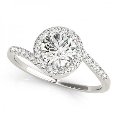 CERTIFIED PLATINUM 1.49 CTW J-K/VS-SI1 DIAMOND HALO HALO ENGAGEMENT RING (1 of 1)