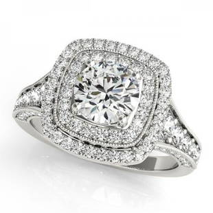 CERTIFIED PLATINUM 1.53 CTW J-K/VS-SI1 DIAMOND HALO ENGAGEMENT RING: CERTIFIED PLATINUM 1.53 CTW J-K/VS-SI1 DIAMOND HALO ENGAGEMENT RING (CENTER STONE DAIMOND .70 CTW J-K/VS-SI1) please request ring size upon payment #PAPPS86196v3