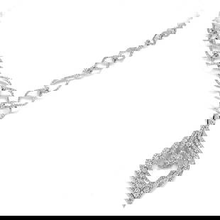 4.08ct 14k White Gold Diamond Necklace: METAL TYPE: 14k White Gold ;TOTAL CARAT WEIGHT: 4.08 ;NAME OF CENTER STONE: Diamond ;CENTER STONE SHAPE: ;CENTER STONE CLARITY: SI1-SI2 ;CENTER STONE COLOR: G-h ;CENTER STONE SETTING: ;CENTER STONE