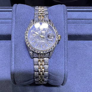Oysterperpetual Datejust Womens with 8.92 cttw DiamondsG-H, SI1-SI2: Oysterperpetual Datejust Womens with 8.92 cttw DiamondsG-H, SI1-SI2 Comes with Box and Papers #PAPPS73925v7