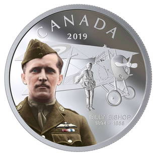 2019 $20 125th Anniversary of the Birth of Billy Bishop - Pure Silver Coin: 2019 $20 125th Anniversary of the Birth of Billy Bishop - Pure Silver Coin #PAPPS98520v15