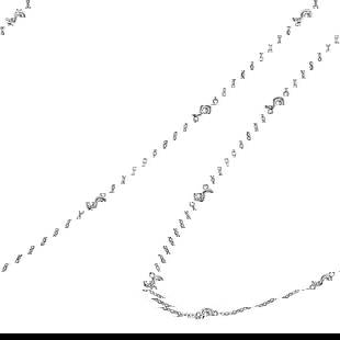 Station Bezel-Set Necklace in 14k White Gold (0.33 ctw): METAL TYPE: 14k White Gold ;TOTAL CARAT WEIGHT: 0.33 ;NAME OF CENTER STONE: Diamond ;CENTER STONE SHAPE: Round ;CENTER STONE CLARITY: SI ;CENTER STONE COLOR: G-h ;CENTER STONE SETTING: Bezel ;CENTER