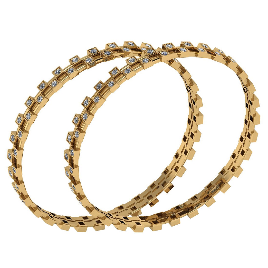 3.72 Ctw SI2/I1 Diamond 10K Yellow Gold Bengals (1 of 1)