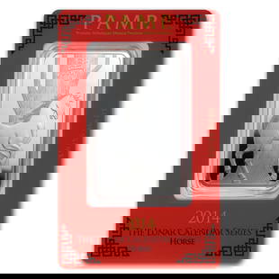 PAMP Suisse 1 oz Silver Bar ? Lunar Horse (Year of the Horse, 2014): PAMP Suisse 1 oz Silver Bar ? Lunar Horse (Year of the Horse, 2014) #PAPPS98424v15