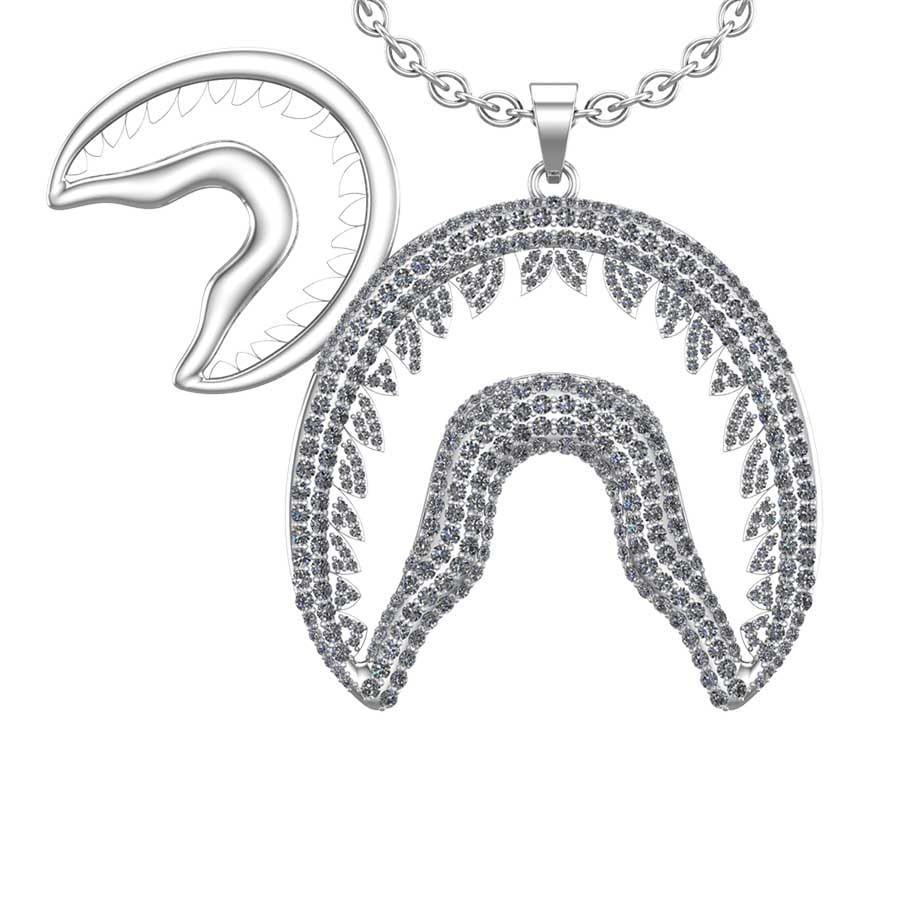 5.44 Ctw SI2/I1 Diamond 14K White Gold Pendant Necklace (1 of 1)