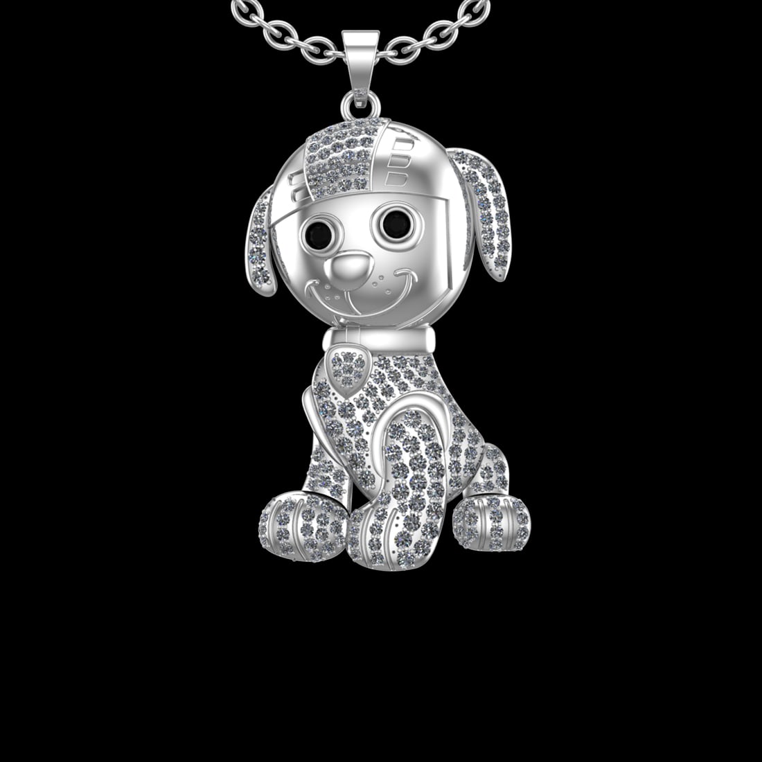 2.93 Ctw SI2/I1 Treated Fancy Black and white Diamond 18K White Gold Hip Ho (1 of 1)