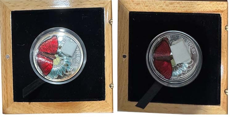 BUTTERFLY 3D Exotic Butterflies Silver Coin 1000 Shillings Tanzania 2016 (P: BUTTERFLY 3D Exotic Butterflies Silver Coin 1000 Shillings Tanzania 2016 (Pack os 2pec ) #PAPPS98491v15