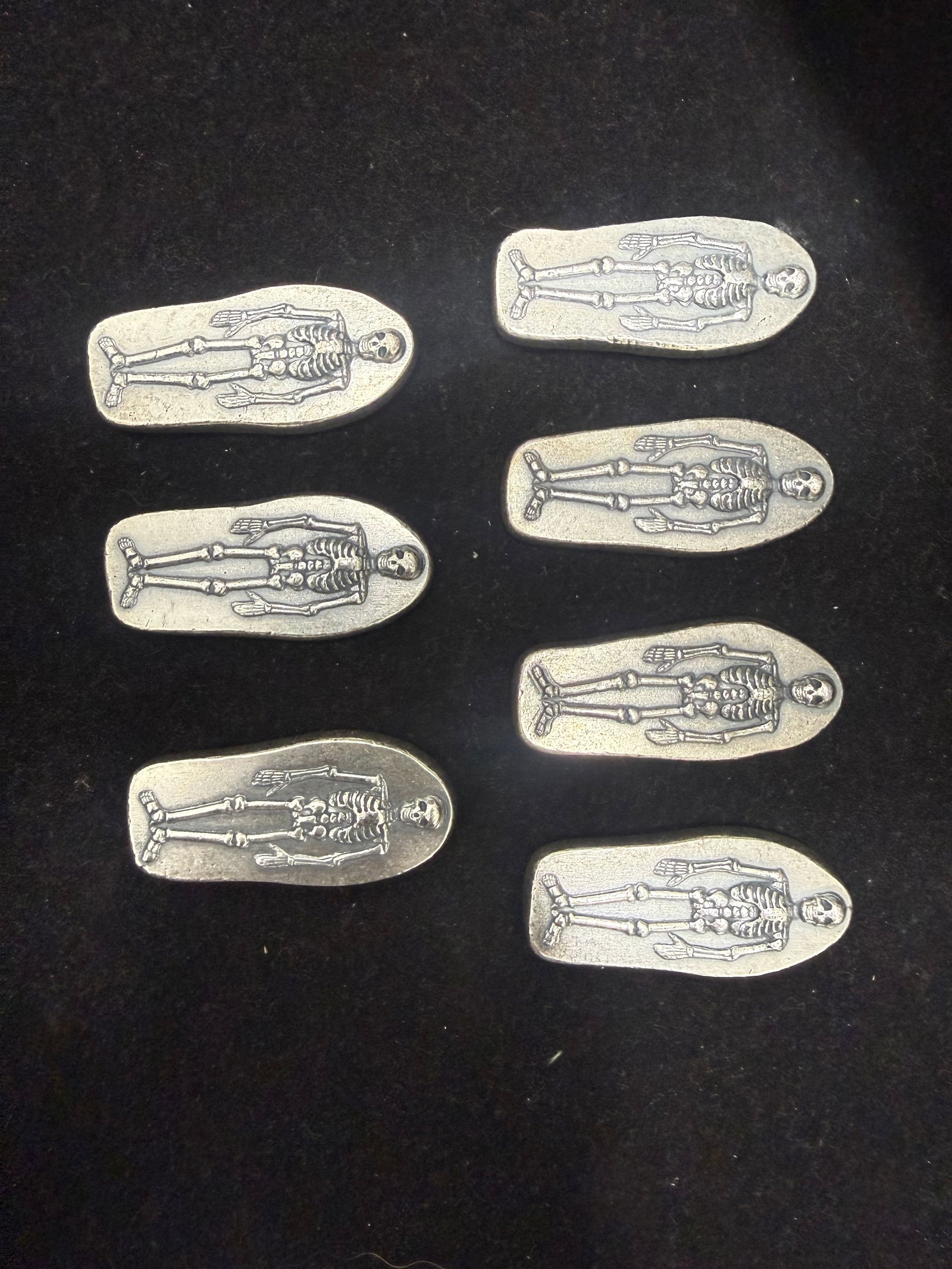 Lot Of 3 Ounce Pure Silver Skeleton Bars Monarch Mint .999 7 Pieces (1 of 1)