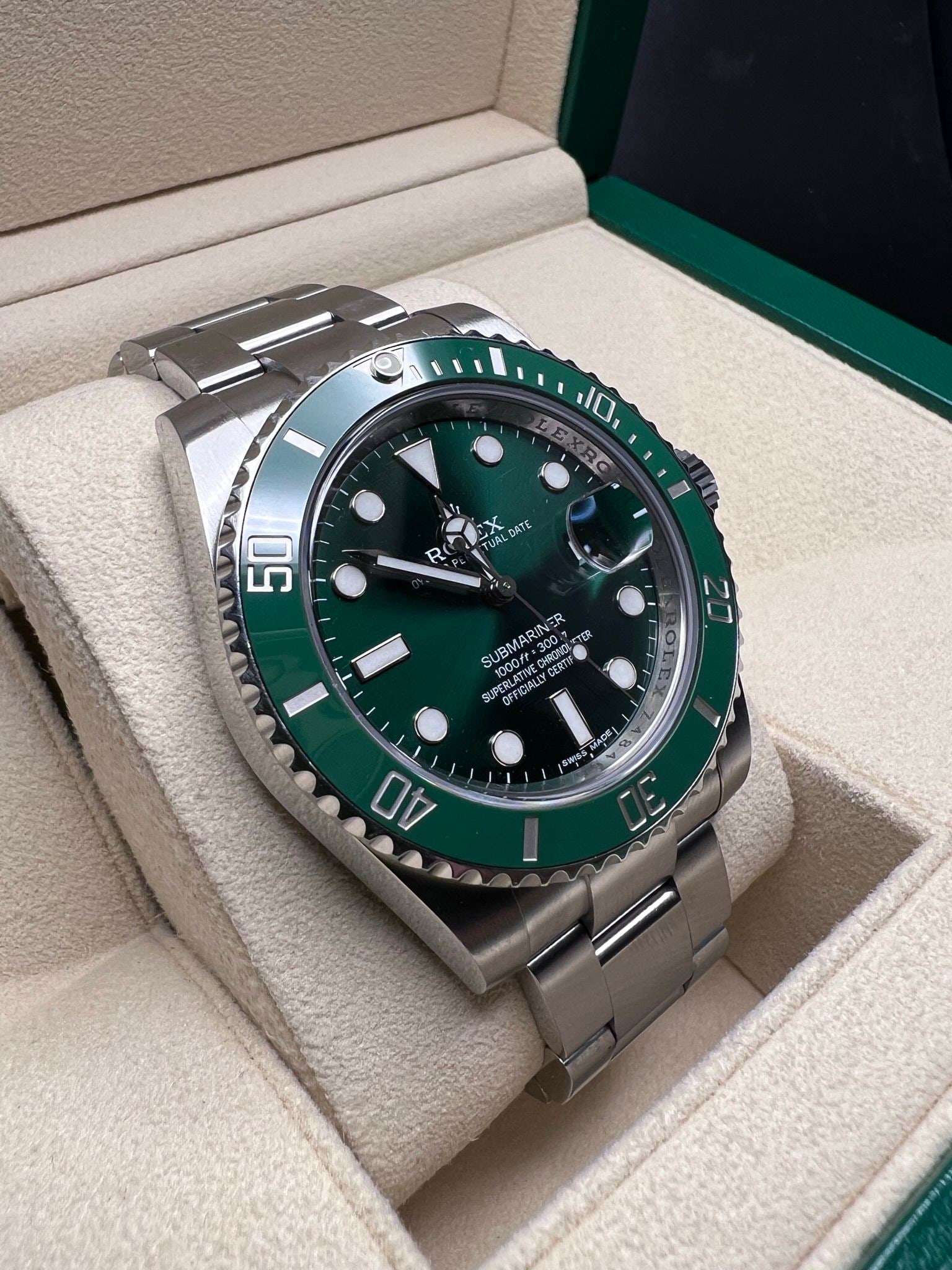 USED SUBMARINER HULK 40MM COMES WITH BOX AND PAPERS: USED SUBMARINER HULK 40MM COMES WITH BOX AND PAPERS #PAPPS95017v7
