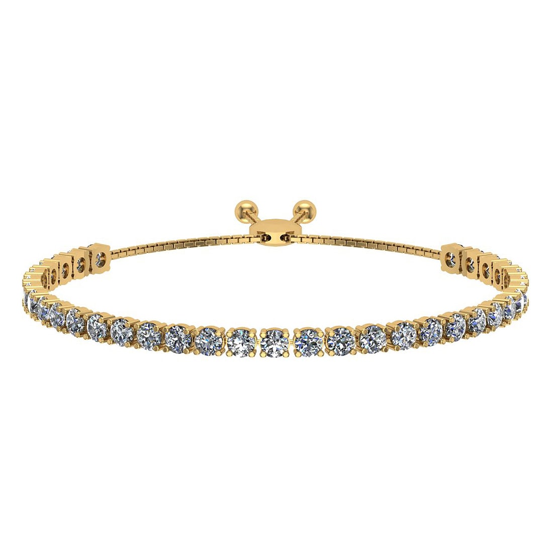 1.66 Ctw SI2/I1 Diamond Prong Set 14K Yellow Gold Slide Bracelet: Center Diamond Weight : 1.66 Ctw (Round Cut) Center Diamond Color :- J-K Center Clarity : SI2/I1 Stone Setting : Prong Metal Weight : Approx 7.20 Gram 14K Yellow Gold Slide Bracelet T4-2.0SB