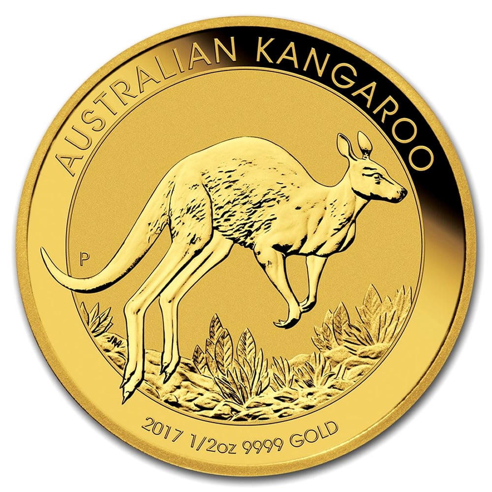 2017 Australia Gold Kangaroo 1/2 oz (1 of 1)