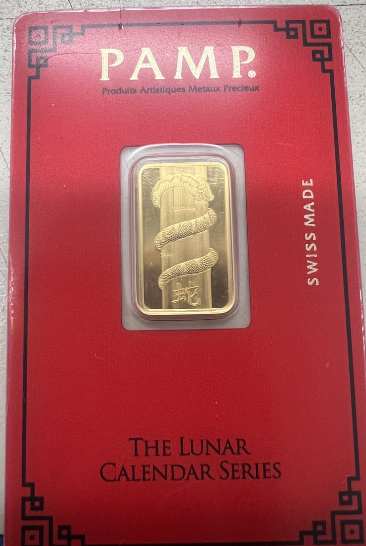 PAMP LUNAR SERIES 5 GRAM GOLD BAR YEAR OF THE SNAKE: PAMP LUNAR SERIES 5 GRAM GOLD BAR YEAR OF THE SNAKE #PAPPS22681v15