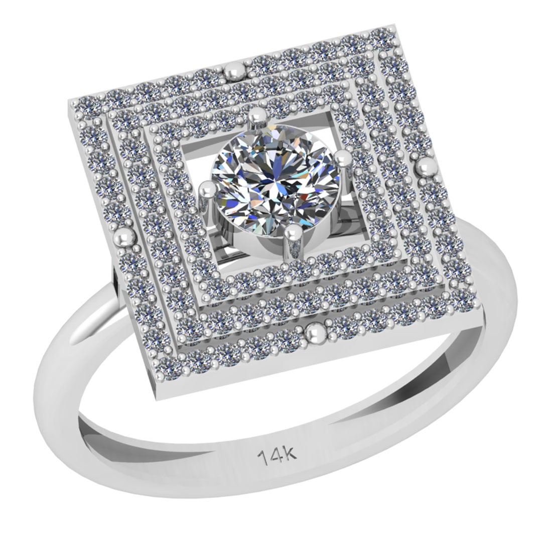 1.13 Ctw SI2/I1 Diamond 14K White Gold Wedding/Anniversary Ring: Center Diamond Weight : 0.60 Ctw (Round Cut) Center Diamond Color : J-K Center Stone Setting : Prong Center Stone Clarity : SI2/I1 Side Stone Weight Of Ctw 0.53 Ctw Side Stone Color : J-K Stone
