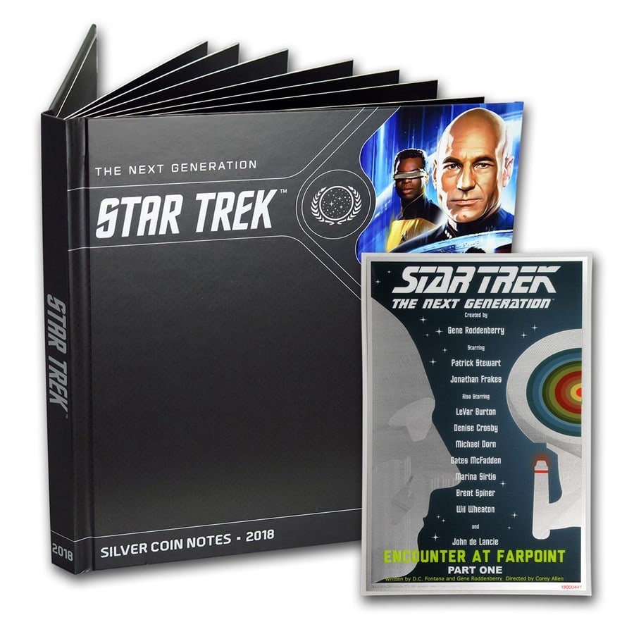 2018 5g Silver $1 Note Star Trek: Next Generation Pt. 1 w/Album: 2018 5g Silver $1 Note Star Trek: Next Generation Pt. 1 w/Album #PAPPS98528v15