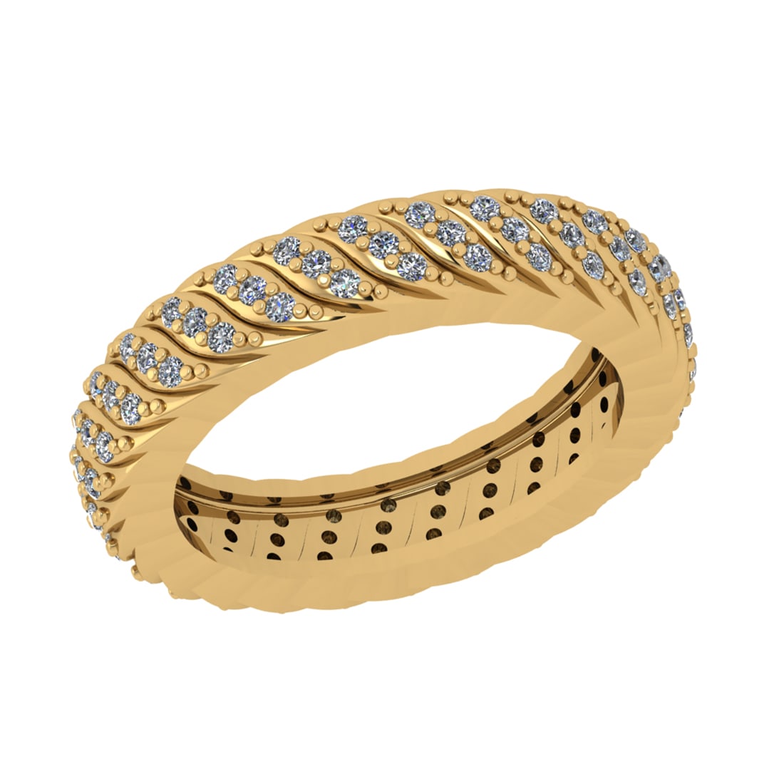 0.80 Ctw Si2/i1 Diamond 14K Yellow Gold Band Ring: Total Weight : 0.80 Ctw (Round Cut ) Diamond Stone Color : J-K Stone Clarity : Si2/i1 Diamond Stone Setting : Prong Metal Weight : Approx 5.20 Gram 14K Yellow Gold Band Ring Current Ring Size-6 #PAPPS