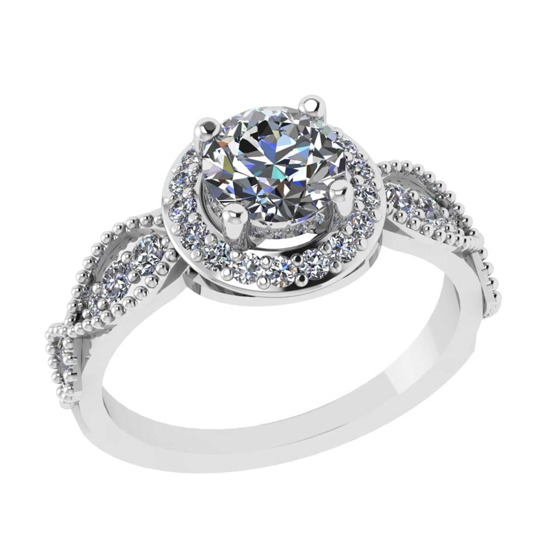 1.90 Ctw SI2/I1 Diamond 14K White Gold Engagement Ring: Center Diamond Weight : 1.40 Ctw (Round Cut GIA ) Center Diamond Color :-J-K Center Stone Setting : Prong Clarity : SI2/I1 Total Weight Of Ctw 0.50 Ctw Color : J-K Clarity : SI2/I1 Stone Setting : Pro