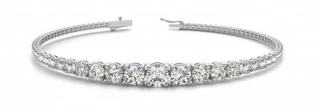 14K WHITE GOLD 5 CTW G-H I1/I2 DIAMOND BRACELET (1 of 4)