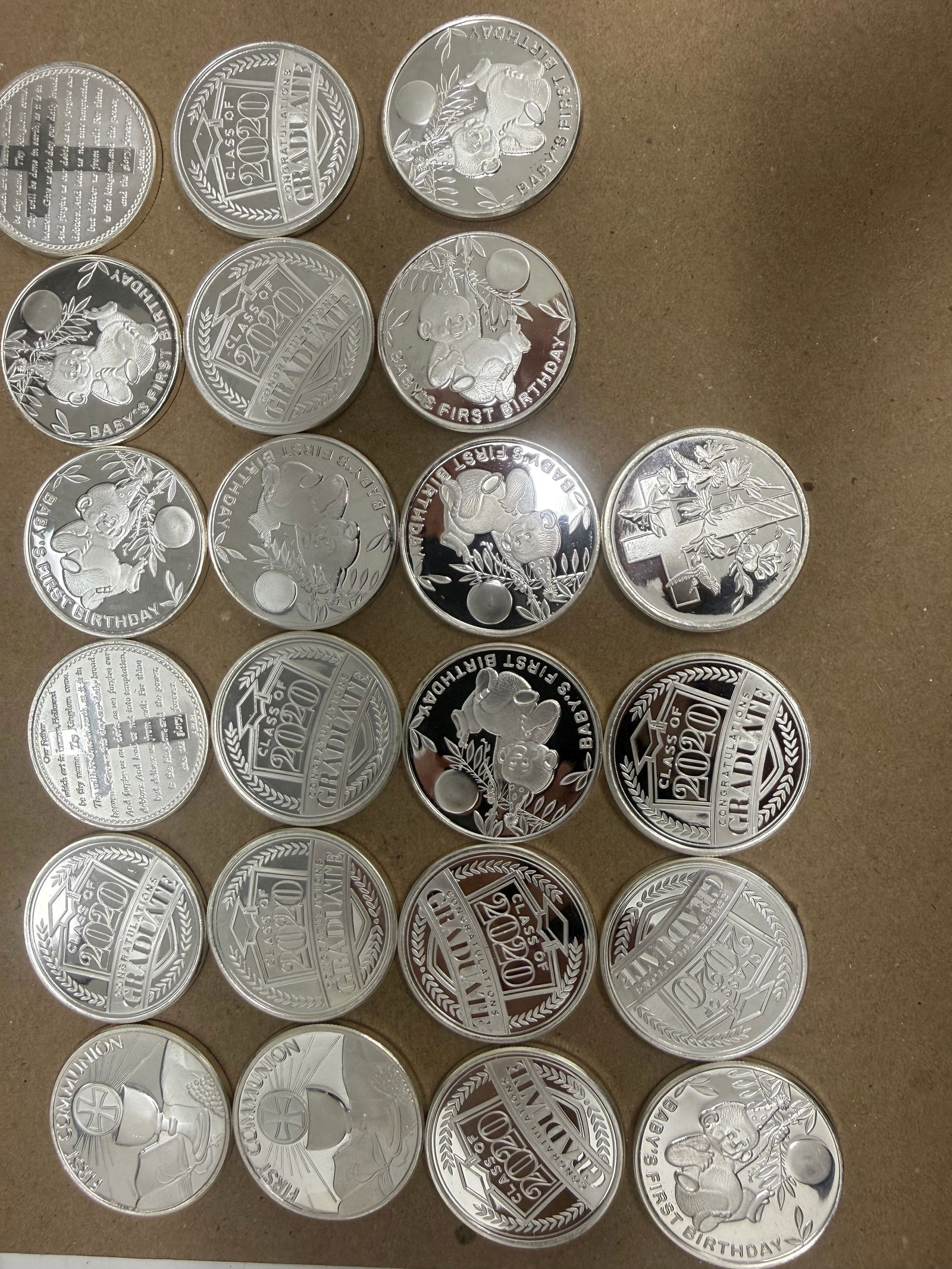 Mixed Lot of Pure Silver 1 ounce Round Coins .999 22 pieces (1 of 1)