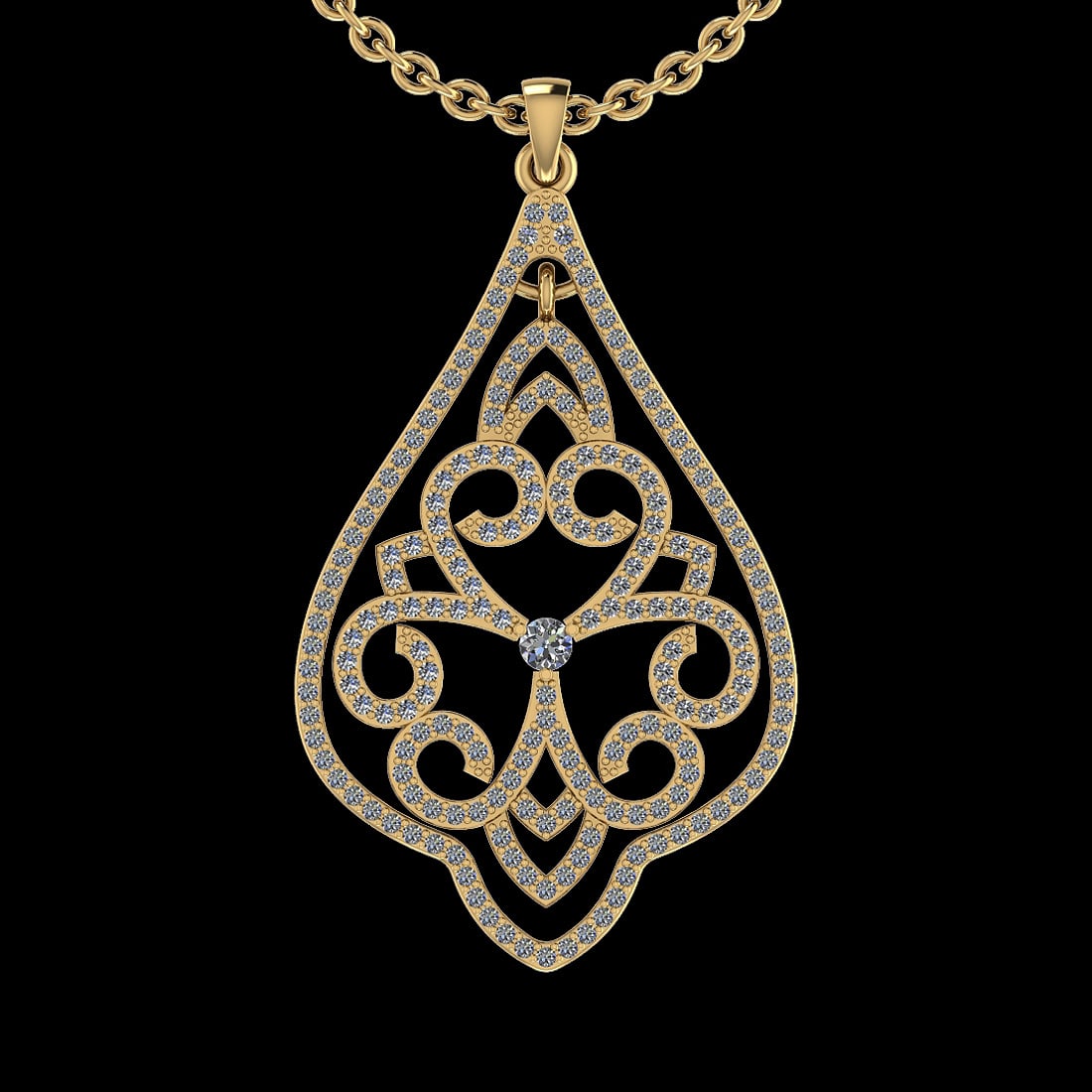 1.03 Ctw SI2/I1 Diamond 14K Yellow Gold Pendant Necklace: Center Diamond Weight : 1.03 Ctw (Round Cut) Center Diamond Color :- J-K Center Clarity :SI2/I1 Setting : Prong Metal Weight : Approx 2.70 Gram 14K Yellow Gold Pendant Necklace #PAPPS50368v8