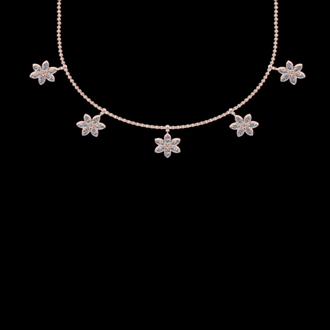 7.64 Ctw VS/SI1 Diamond 18k Rose Gold Pendant Necklace (1 of 1)