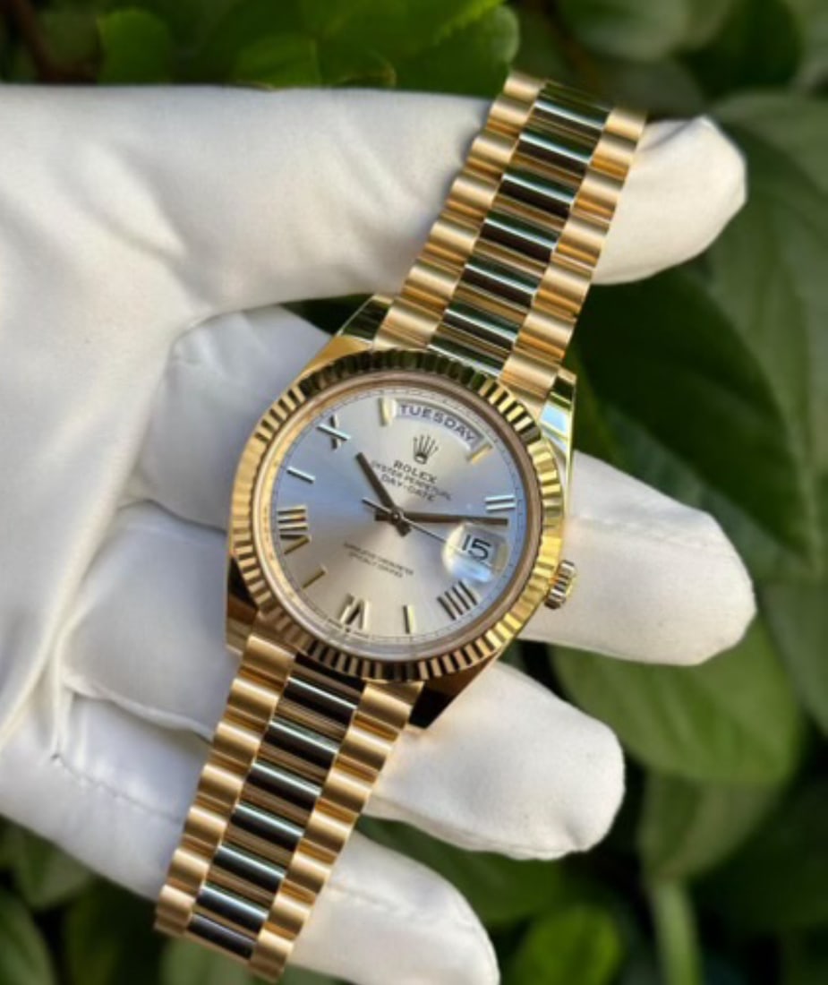 Brand New 41mm Silver Dial Day Date Rolex Comes with Box & Papers (1 of 1)