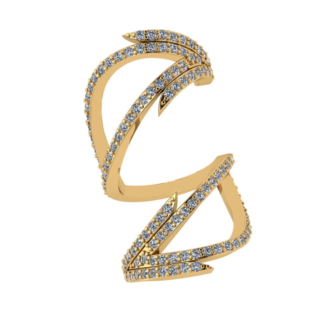 2.52 Ctw SI2/I1 Diamond Style 14K Yellow Gold Promises Ring (1 of 2)