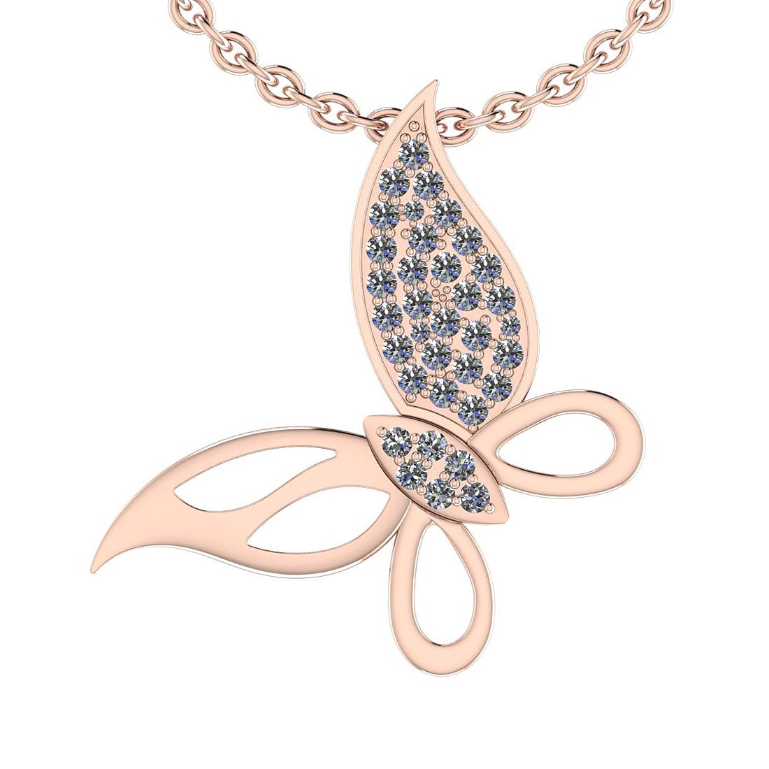 0.85 Ctw SI2/I1 Diamond 14K Rose Gold Necklace: Center Stone Weight : 0.85 Ctw (Round Cut ) Center Stone Color : J-K Stone Clarity : SI2/I1 Center Stone Setting : Prong Metal Weight : Approx 4.90 Gram 14K Rose Gold Necklace #PAPPS42609v8