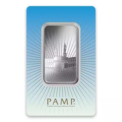 PAMP Suisse 1 oz Silver Bar ? Mecca / Kaaba religious design: PAMP Suisse 1 oz Silver Bar ? Mecca / Kaaba religious design #PAPPS98434v15