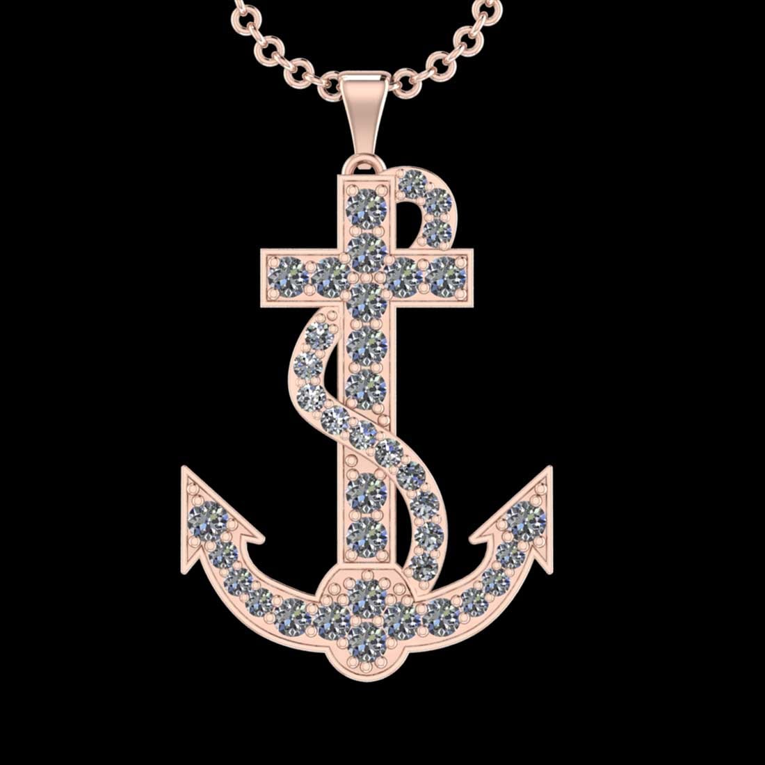 4.04 Ctw SI2/I1 Diamond 10K Rose Gold Pendant Necklace (1 of 1)