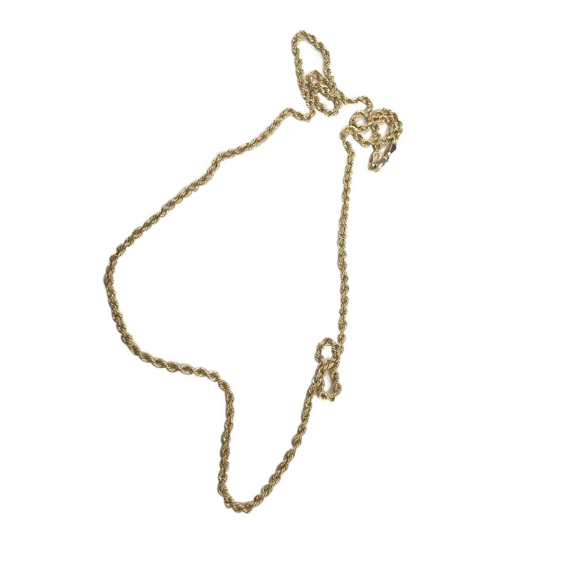 14K YELLOW GOLD LIGHT WEIGHT GOLD ROPE CHAIN WEIGHT APPROX :-12.00 GRAM (1 of 1)