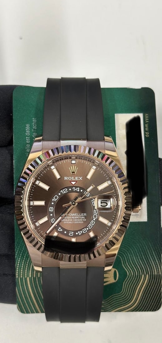 New Rose Gold Rolex Skydweller on Oysterflex Ref 326235: New Rose Gold Rolex Skydweller on Oysterflex Ref 326235 #PAPPS15910v8