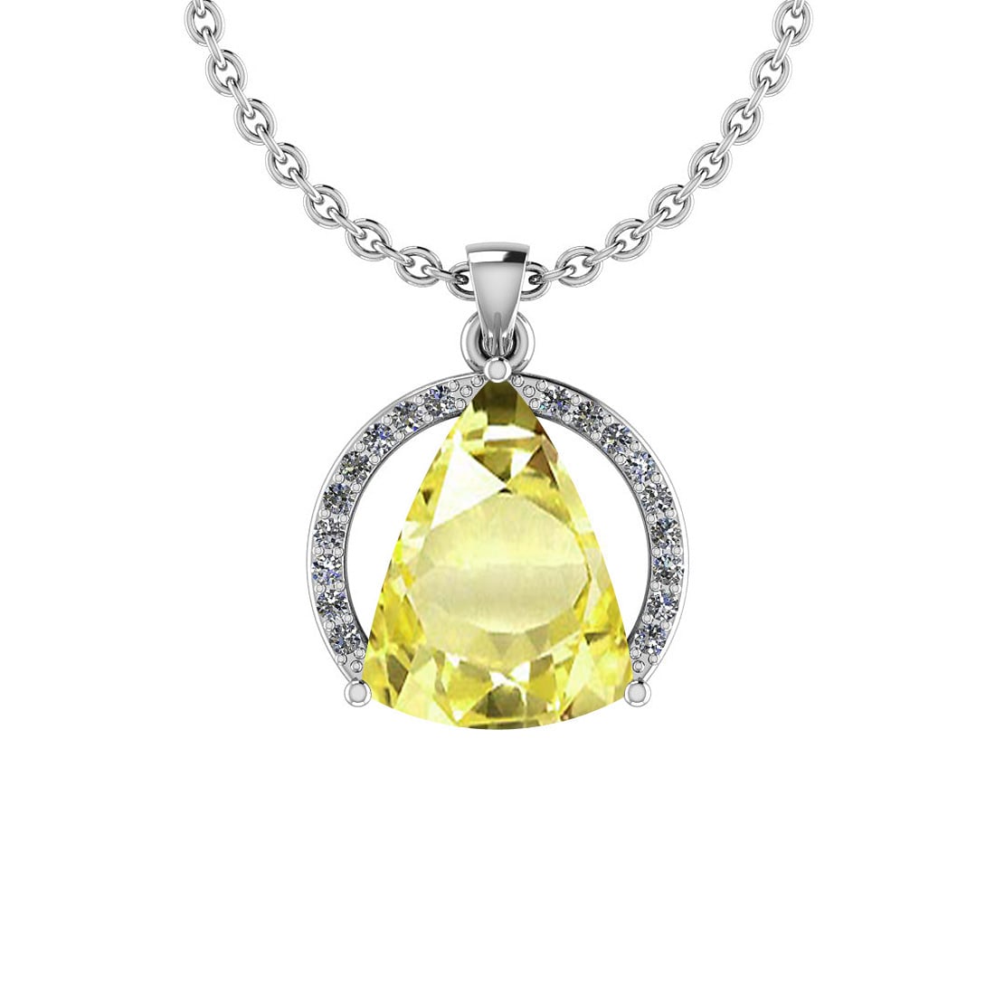 Certified 3.74 Ct Fancy Lemon And Diamond VS/SI1 Platinum Victorian Style P: Center Stone Approx Weight: 3.43 Ctw (1 pcs Fancy Shape) Center Stone Color: Lemon Topaz Center Stone Setting: Prong Side Stone Approx Weight: 0.31 ctw Side Stone Color: G-H Stone Clarity: VS/SI1