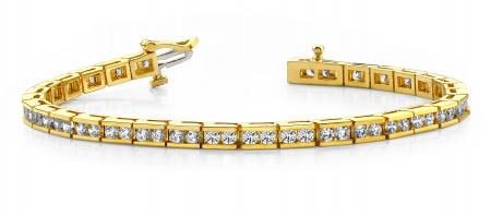 14KT YELLOW GOLD 4 CTW G-H VS2/SI1 TIMELESS ROADWAY DIAMOND TENNIS BRACELET: 14KT YELLOW GOLD 4 CTW G-H VS2/SI1 TIMELESS ROADWAY DIAMOND TENNIS BRACELET #PAPPS20095v5