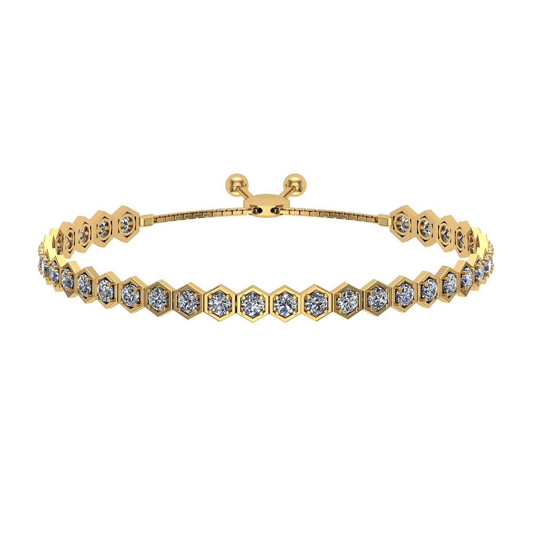 2.84 Ctw SI2/I1 Diamond Prong Set 14K Yellow Gold Slide Bracelet: Center Diamond Weight : 2.84 Ctw (Round Cut) Center Diamond Color :- J-K Center Clarity : SI2/I1 Stone Setting : Prong Metal Weight : Approx 8.80 Gram 14K Yellow Gold Slide Bracelet B410-2.5SB #PAPPS4