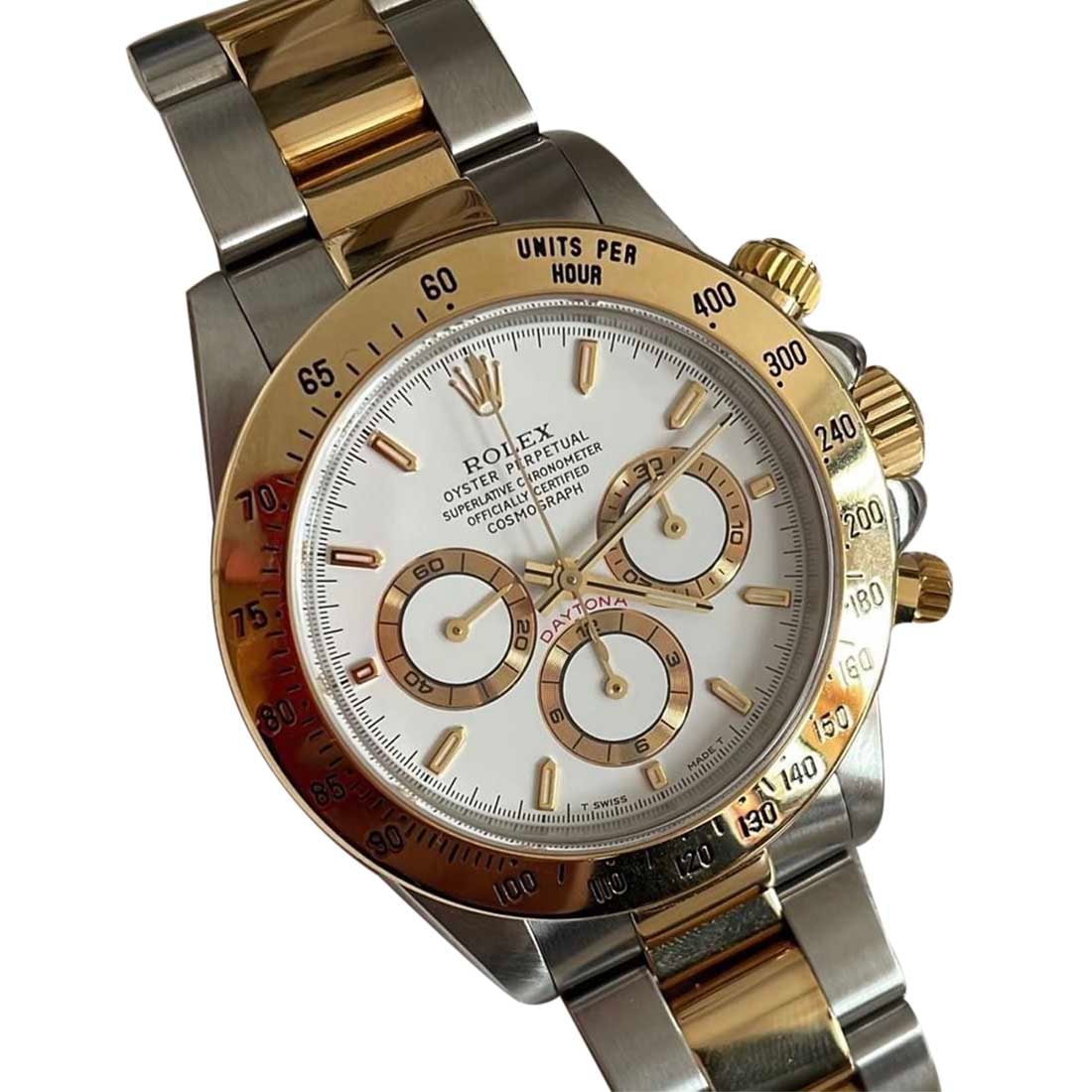 Two-Tone Steel Daytona Rolex Comes with Box & Papers: Two-Tone Steel Daytona Rolex Comes with Box & Papers #PAPPS18769v8