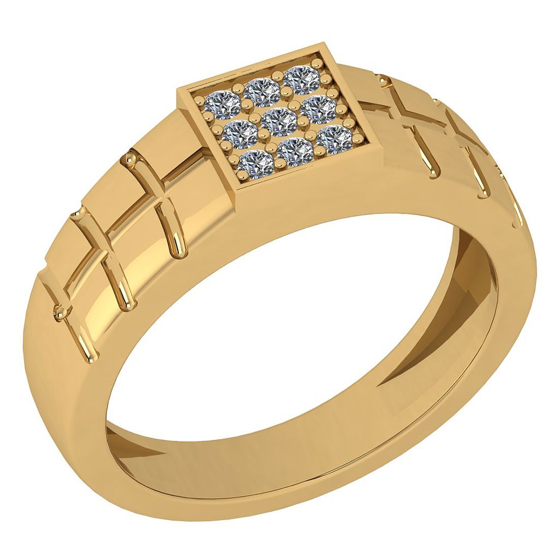 0.12 Ctw SI2/I1 Diamond 14K Yellow Gold Band Ring: Center Stone Weight : 0.12 Ctw (Round Cut ) Center Stone Color : J-K Stone Clarity : SI2/I1 Center Stone Setting : Prong Metal Weight : Approx 3.70 Gram 14K Yellow Gold Ring Ring Size : Current #PAPPS