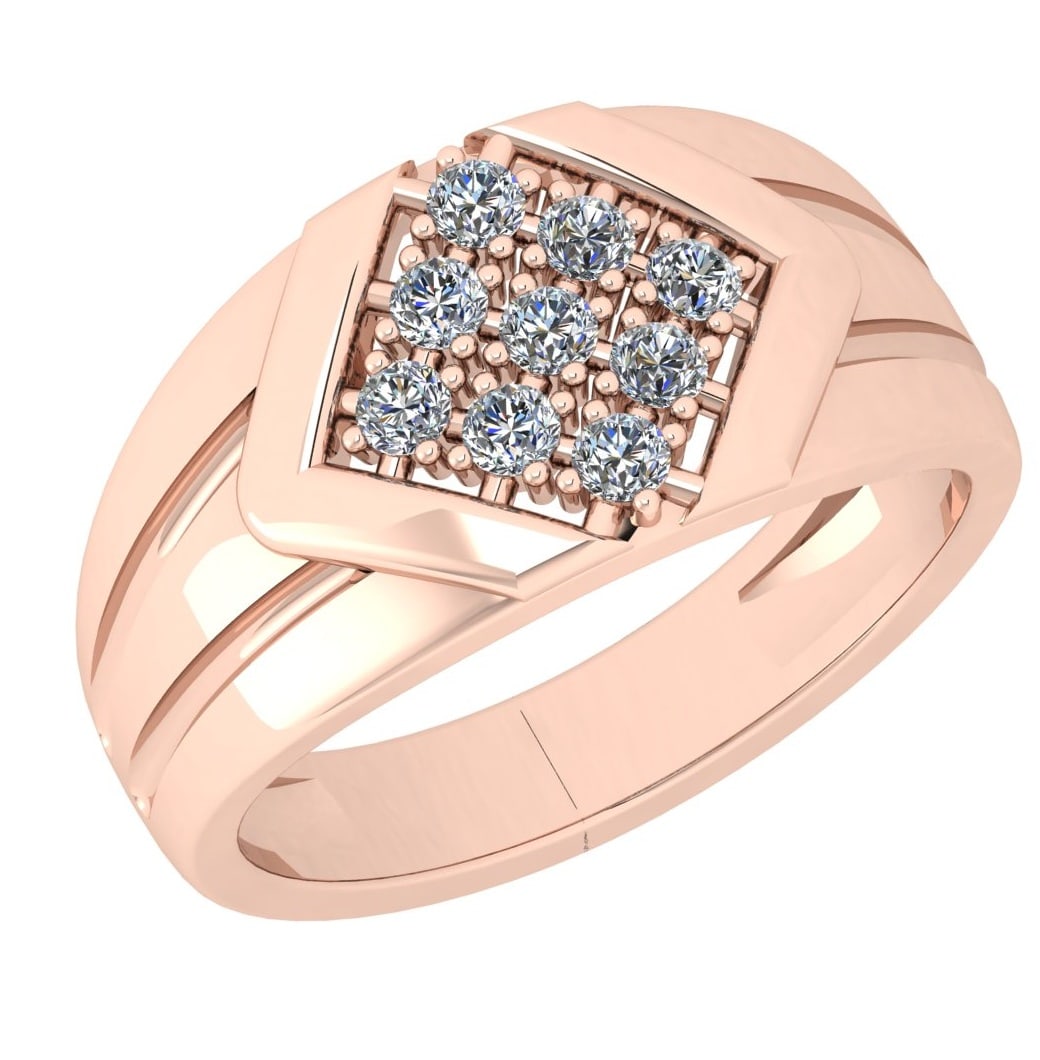 0.31 Ctw SI2/I1 Diamond 14K Rose Gold Men s Band Ring: Total Diamond Weight : 0.31 Ctw (Round Cut) Color : J-K Setting : Prong Stone Clarity : SI2/I1 Metal Weight : Approx 4.80 Gram 14K Rose Gold Men s Band Ring Current Ring Size is-10 #PAPPS93849v7