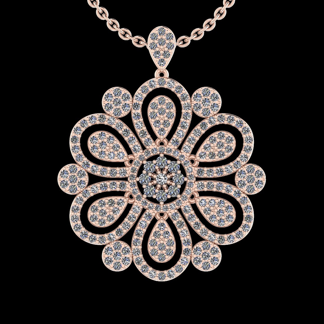 1.26 Ctw SI2/I1 Diamond 14K Rose Gold Pendant Necklace: Center Diamond Weight : 1.26 Ctw (Round Cut) Center Diamond Color :- J-K Center Clarity :SI2/I1 Setting : Prong Metal Weight : Approx 4.10 Gram 14K Rose Gold Pendant Necklace #PAPPS50363v8