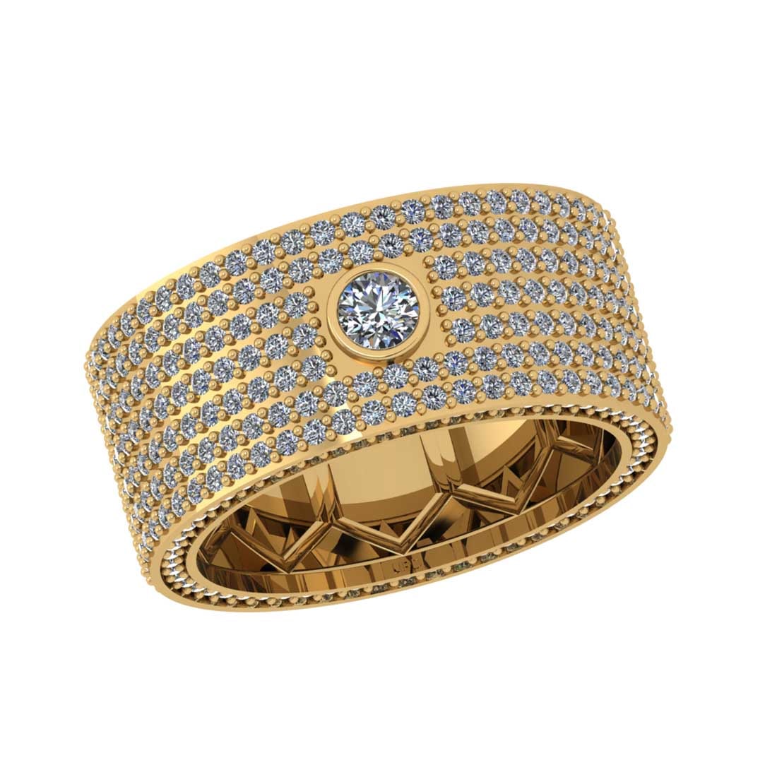 2.22 Ctw SI2/I1 Diamond 18K Yellow Gold Engagement Ring: Center Diamond Weight : 0.10 Ctw ( Round Cut) Center Diamond Color :-J -K Center Stone Setting : Prong Clarity : SI2/I1 Total Weight Of Ctw 2.12 Ctw Color : J -K Clarity : SI2/I1 Stone Setting : Prong