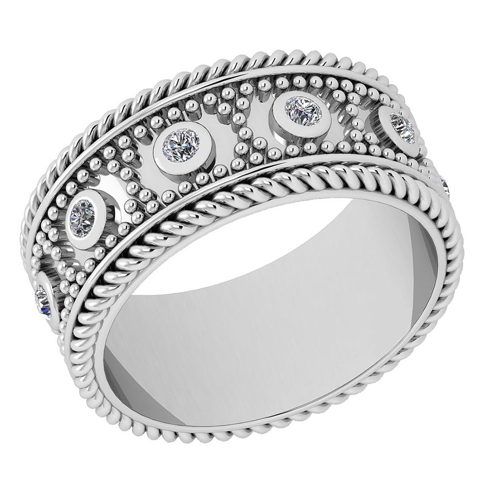 Certified 0.25 Ctw Diamond VS/SI1 18K White Gold Band Ring Made In USA: Center Stone Approx Weight ; 0.25 Ctw (10 Pcs Round) Stone Color: White G-H Diamond Stone Clarity: VS/SI1 Color Stone Setting ; Bezel Metal Approx Weight: 7.20 Gram 18K White Gold Band Made In USA #PA
