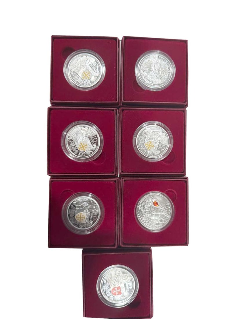 2019/2020/2021 Austria Silver ?10,20 made of Sliver .925 The Dream of Flyin: 2019/2020/2021 Austria Silver ?10,20 made of Sliver .925 The Dream of Flying,Eyes of the World,Abenteuer,the Serpent Creator,Fortitude Euro ( Pack of 7pec ) #PAPPS98487v15