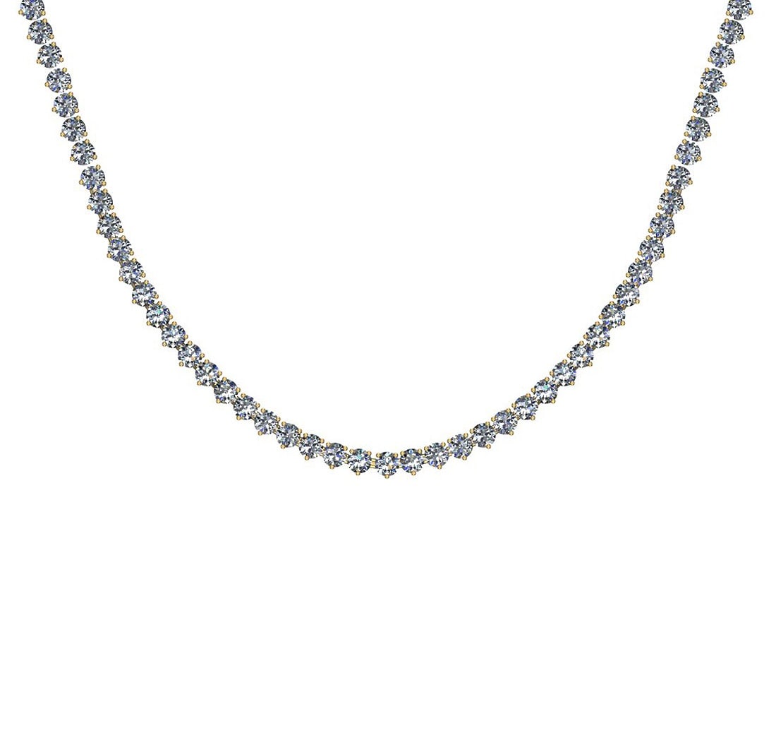 4.64 Ctw SI2/I1 Diamond 3 14K Yellow Gold Necklace (1 of 1)