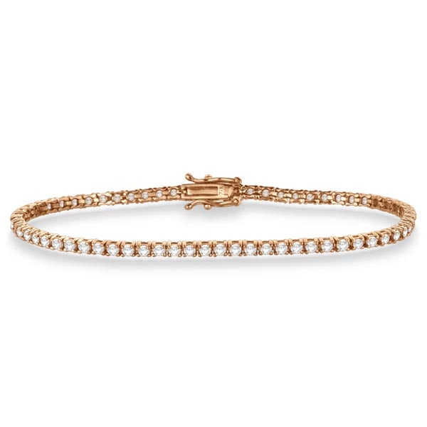 Eternity Diamond Tennis Bracelet 14k Rose Gold 3.00ctw (1 of 1)